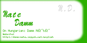 mate damm business card